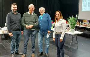 1ᵉ paire Challenge + : Messieurs Yves BERGEOT et Philippe ERHARD, avec Monsieur Thomas BERTHEAU et Madame Emelyne ROLLAND (Thelem de Coulommiers)